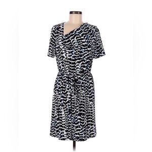 Andrew Marc New York Geometric Tie Waist Dress in size small.